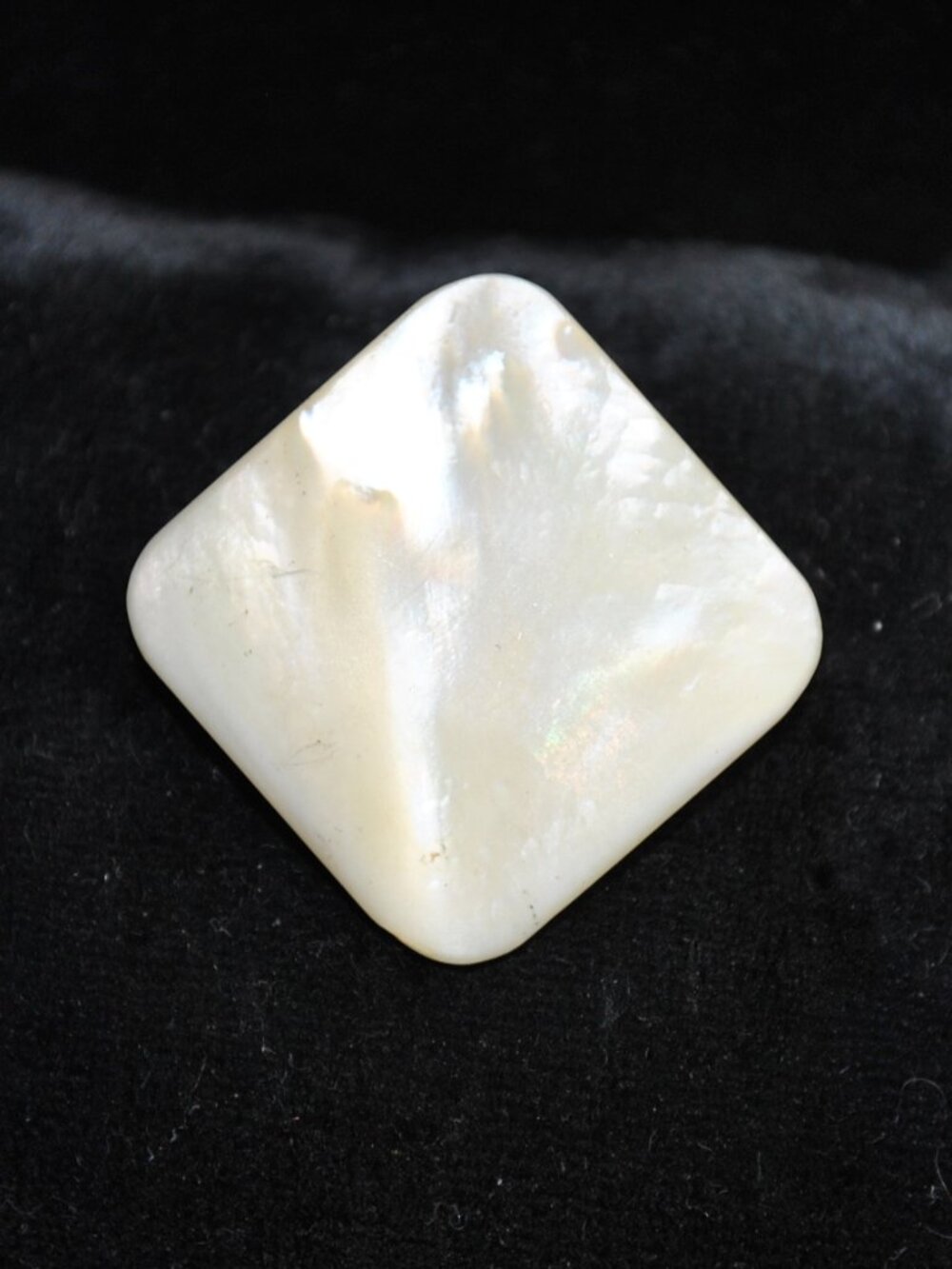 Antique Square Mother of Pearl Shell Brooch